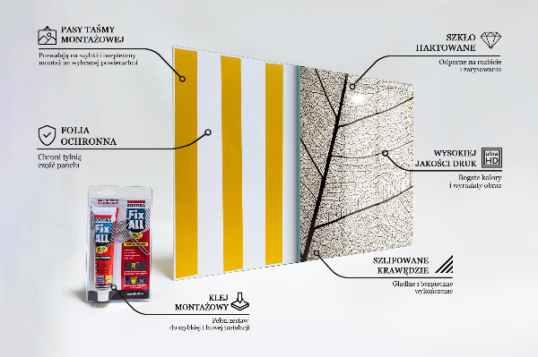 Backsplash cozinha Folha com gotas de orvalho da manhã