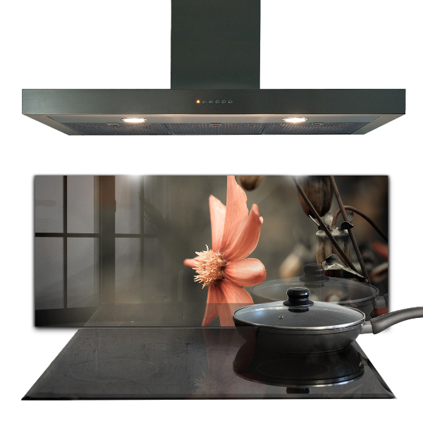 Painel cozinha Planta de papoula vintage