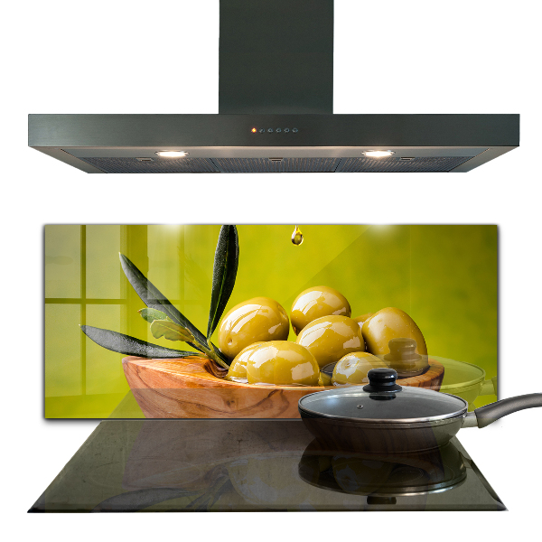 Painel cozinha Azeitonas verdes frescas