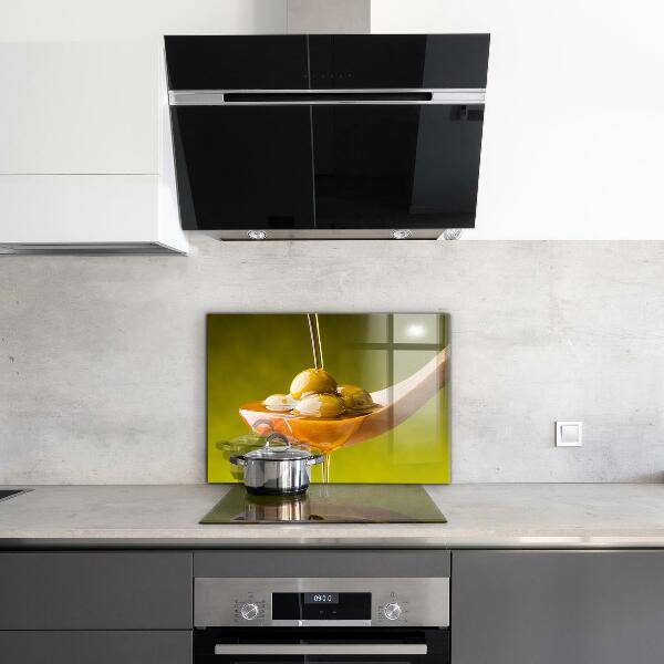 Painel para cozinha Azeite de oliva recém-prensado