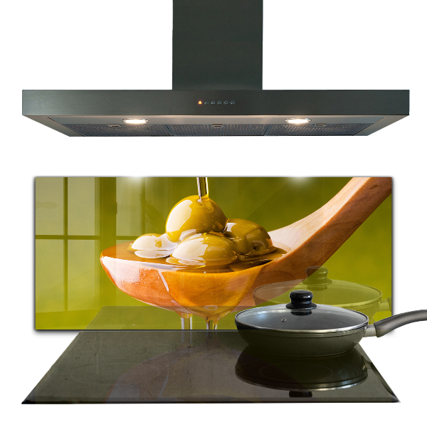 Painel para cozinha Azeite de oliva recém-prensado
