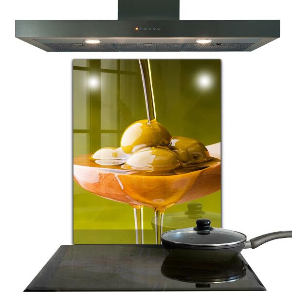 Painel para cozinha Azeite de oliva recém-prensado