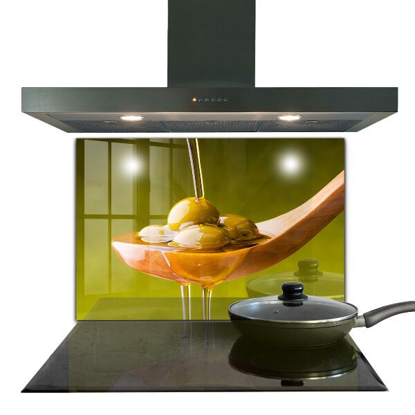 Painel para cozinha Azeite de oliva recém-prensado