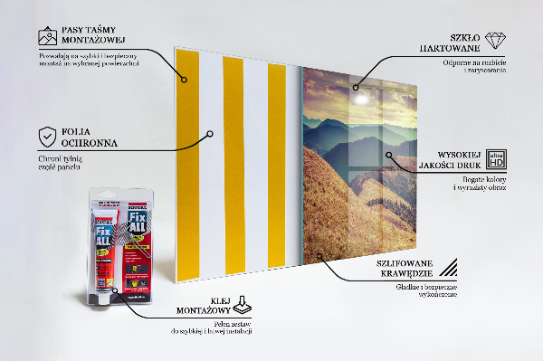 Painel para cozinha Panorama da montanha Pôr do sol