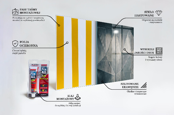 Painel para cozinha Textura geométrica metálica