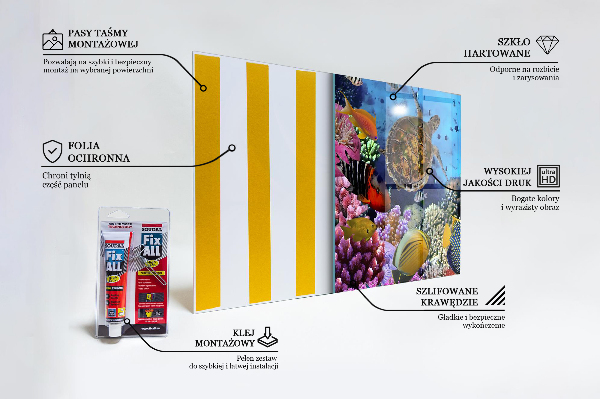 Painel para cozinha Barreira de Corais do Caribe