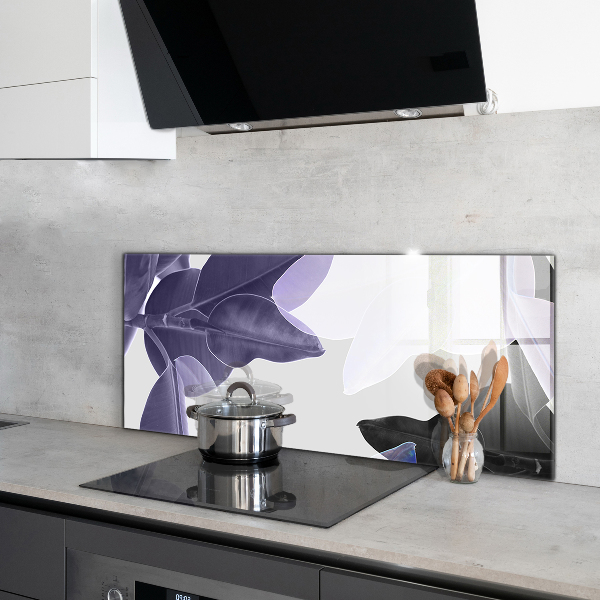 Painel para cozinha Flor roxa com orvalho da manhã