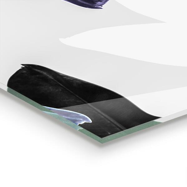 Painel para cozinha Flor roxa com orvalho da manhã