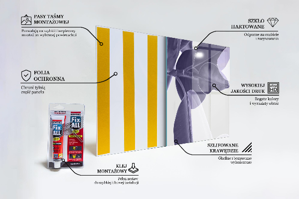 Painel para cozinha Flor roxa com orvalho da manhã