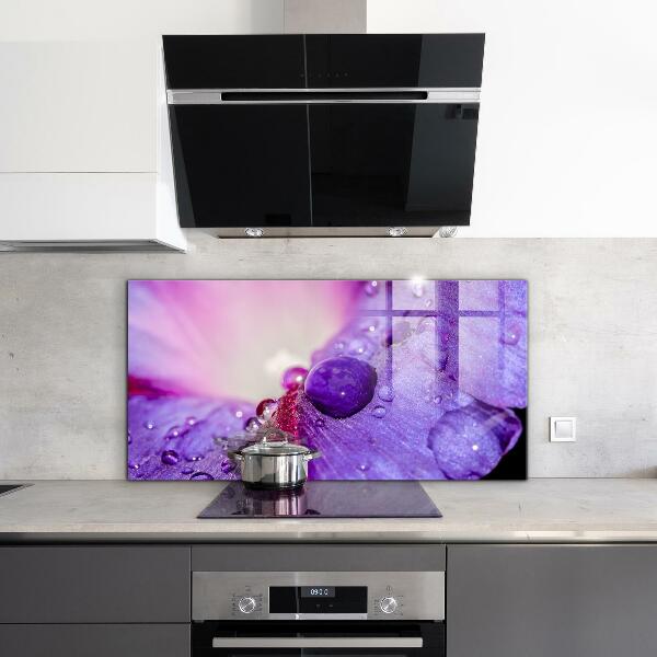 Backsplash cozinha Detalhes da flor roxa