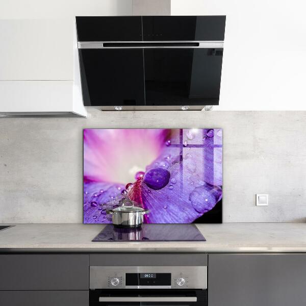 Backsplash cozinha Detalhes da flor roxa