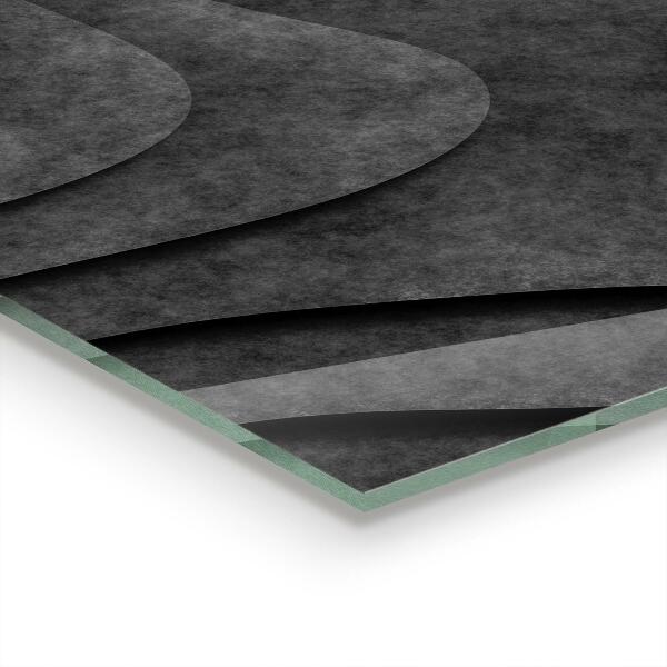 Painel para cozinha Abstração Geométrica Cinza