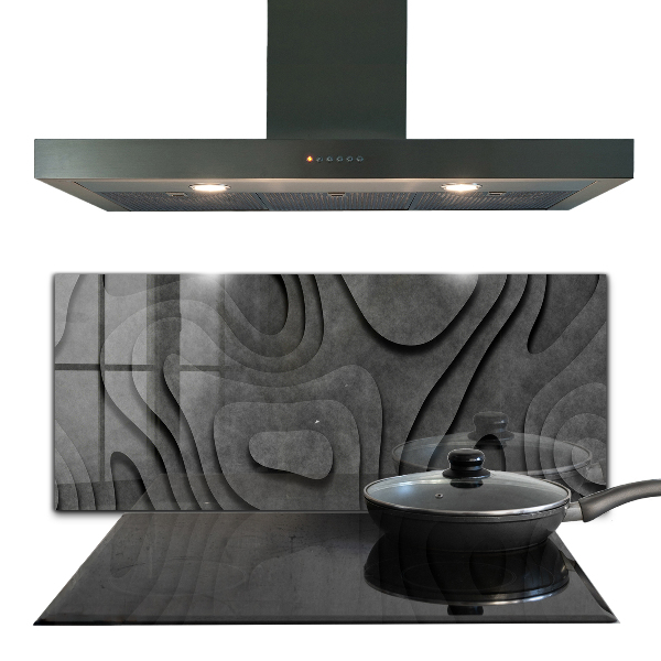 Painel para cozinha Abstração Geométrica Cinza