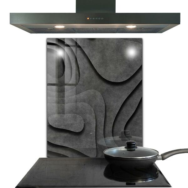 Painel para cozinha Abstração Geométrica Cinza