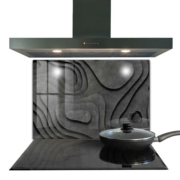 Painel para cozinha Abstração Geométrica Cinza