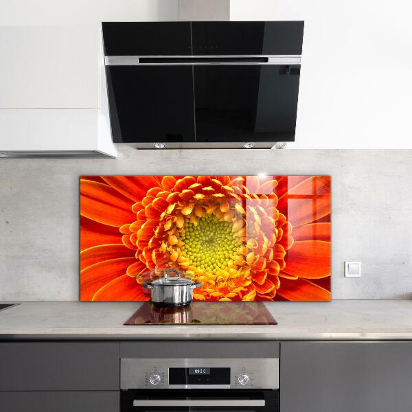 Backsplash cozinha Flor de Gérbera Laranja