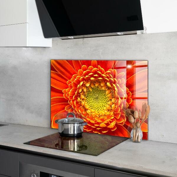Backsplash cozinha Flor de Gérbera Laranja