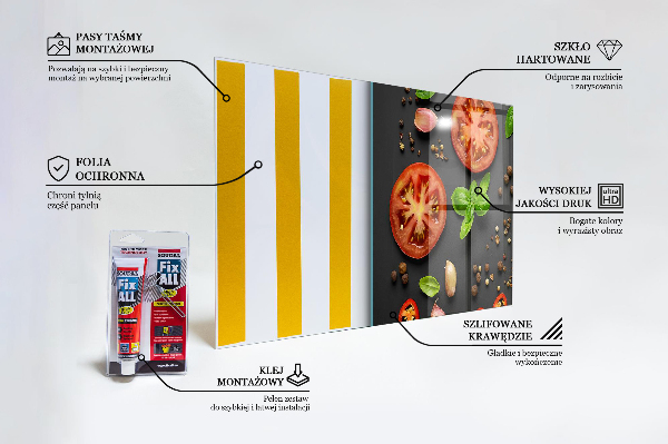 Painel para cozinha Cozinha Italiana Manjericão Tomates