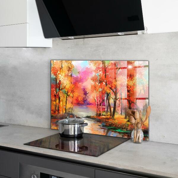 Backsplash cozinha Árvores de Outono no Parque