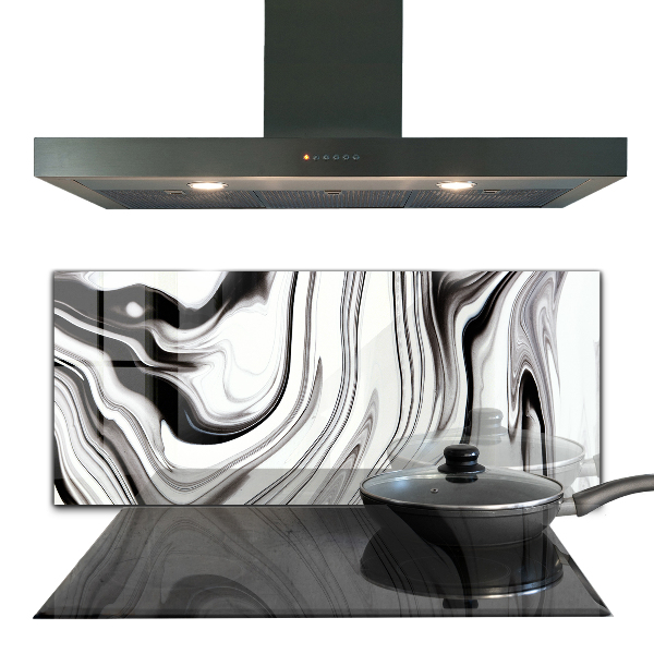 Painel para cozinha Aquarela Preto e Branco