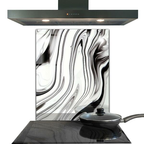 Painel para cozinha Aquarela Preto e Branco