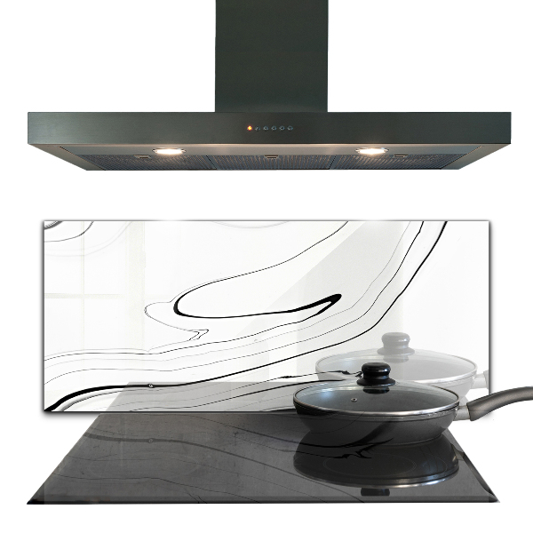 Painel cozinha Abstração monocromática