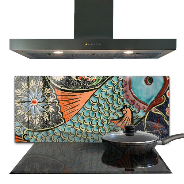 Backsplash cozinha Mosaico de Peixes Cerâmica Vintage