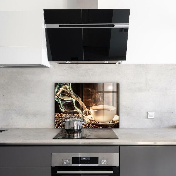 Backsplash cozinha Uma xícara de café aromático