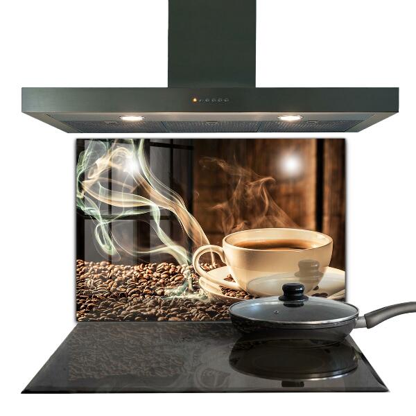 Backsplash cozinha Uma xícara de café aromático