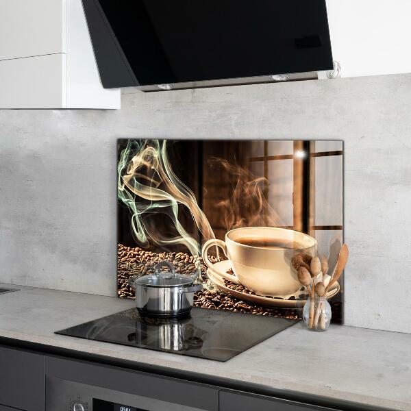 Backsplash cozinha Uma xícara de café aromático