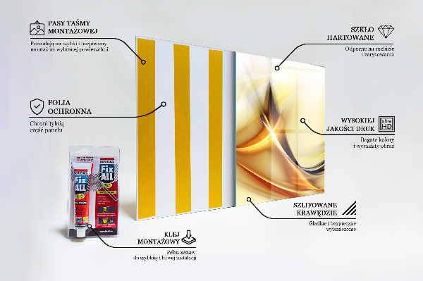 Painel cozinha Abstração de Ondas de Energia