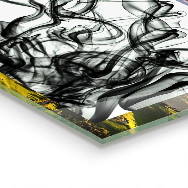 Painel para cozinha Abstração de Fitas de Fumaça