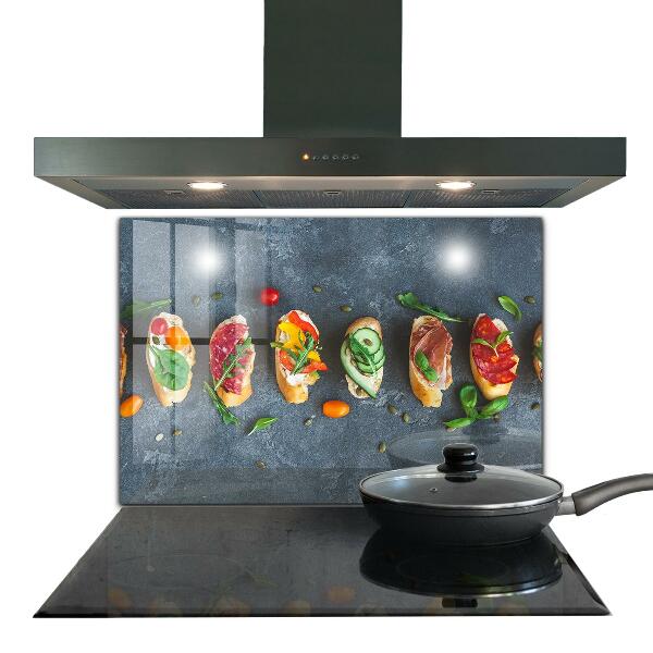 Painel para cozinha Aperitivos Sanduíches Apetitosos