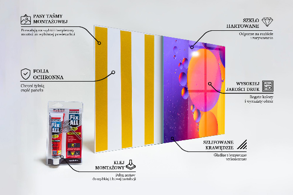 Painel para cozinha Círculos Coloridos