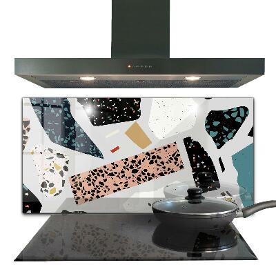 Backsplash cozinha Terrazzo de mármore preto Terazzo
