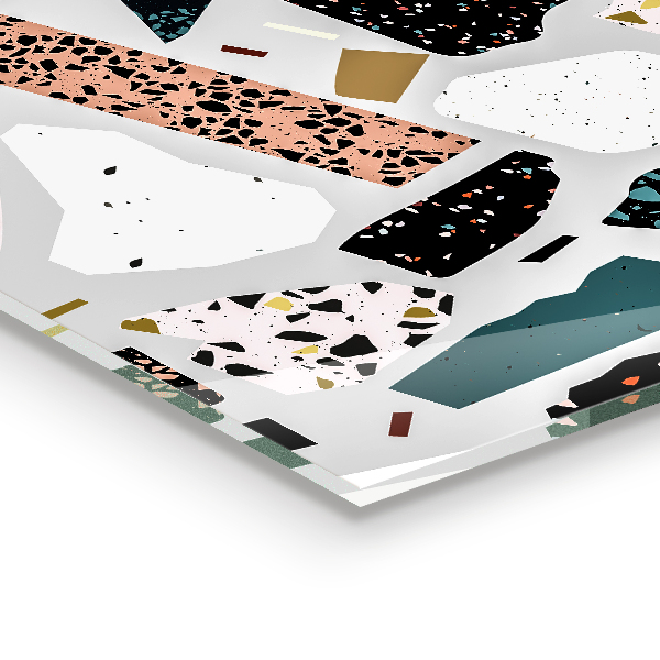 Backsplash cozinha Terrazzo de mármore preto Terazzo