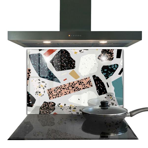 Backsplash cozinha Terrazzo de mármore preto Terazzo