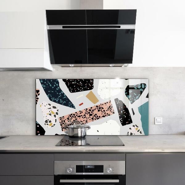 Backsplash cozinha Terrazzo de mármore preto Terazzo