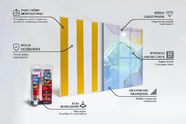Painel cozinha Abstração de Energia Azul
