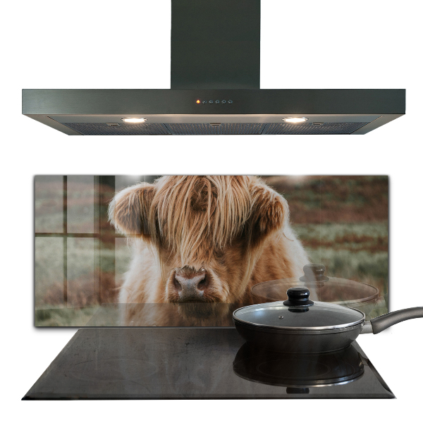 Painel para cozinha Casa de campo estilo Cow Highland