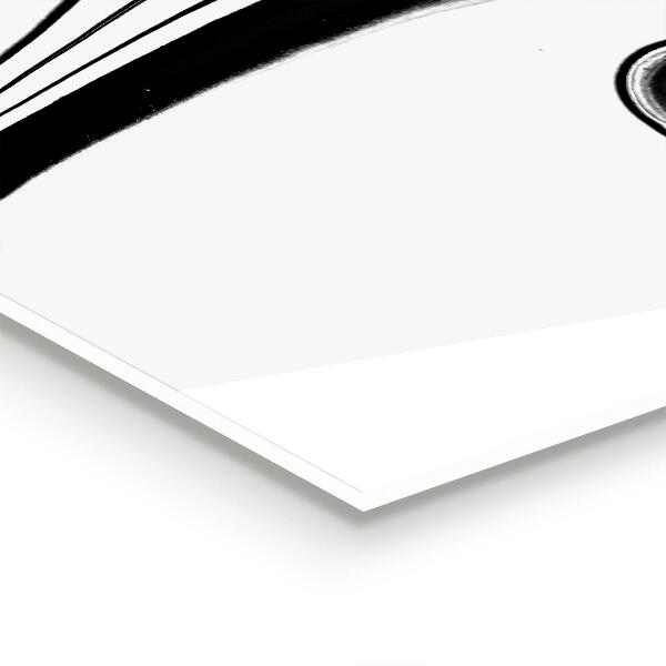 Painel cozinha Linhas pretas de mármore branco