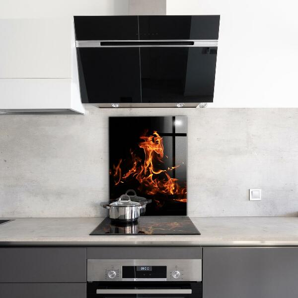 Painel cozinha Flăcări Fierbinți Ale Unui Foc De Tabără