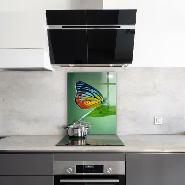 Painel para cozinha Borboleta descansando em uma folha