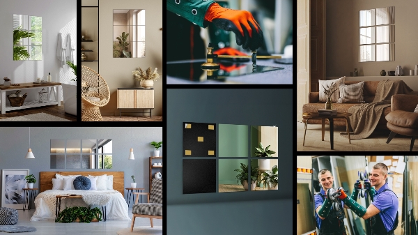 Azulejos espelhados 6 unidades. 16x16 cm