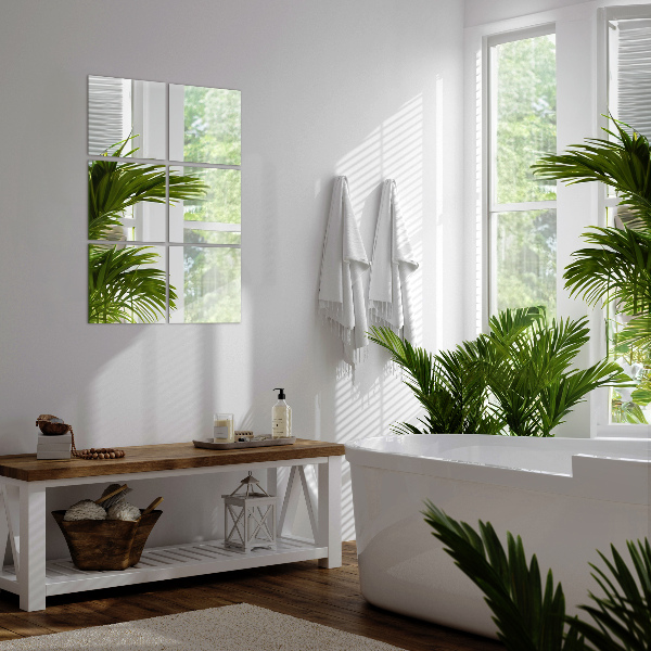 Azulejos de espelho autocolantes 6 unidades. 20x20 cm