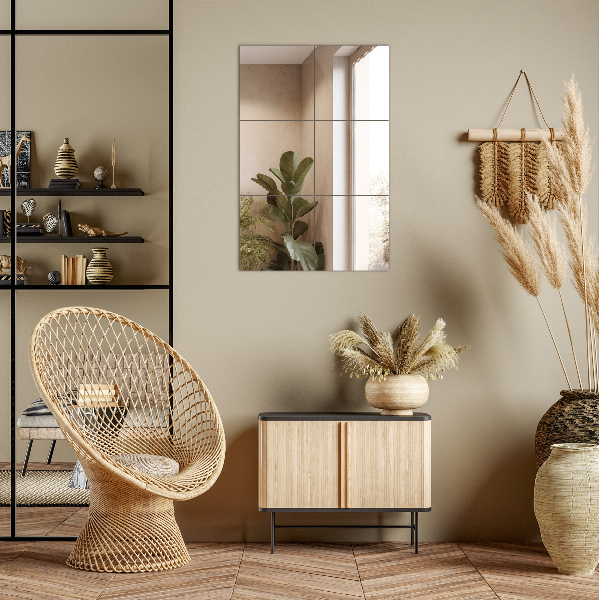 Azulejos de espelho autocolantes 6 unidades. 20x20 cm