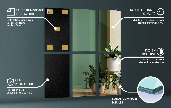 Azulejos espelhados 6 unidades. 30x20 cm