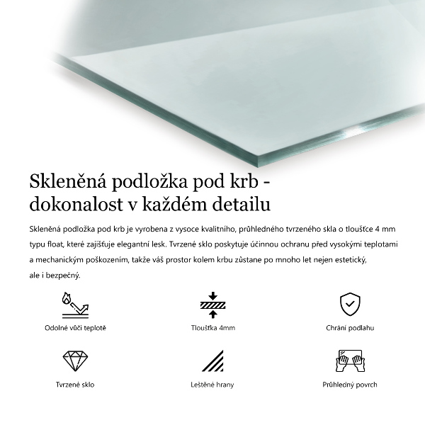 Base de vidro redonda para lareira 50x50 cm