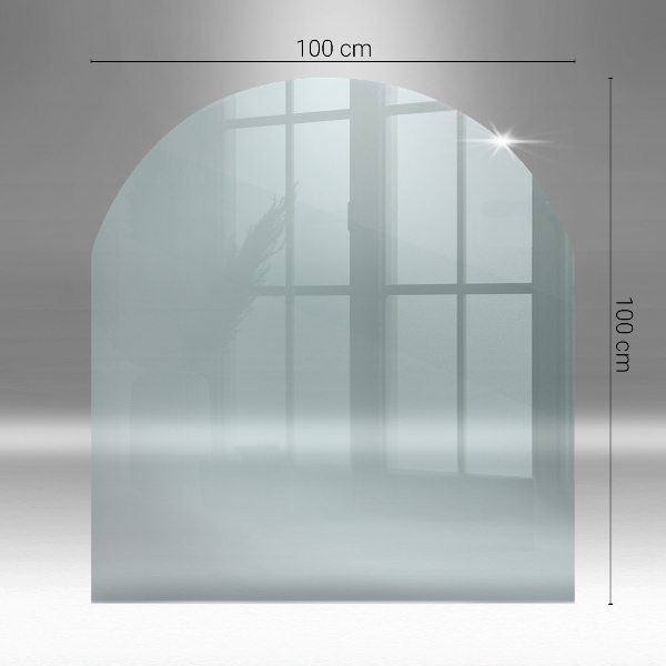Base de vidro para lareira 100x100 cm
