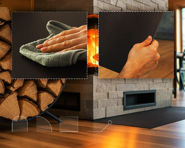 Placa para lareira 80x70 cm